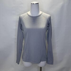 Patagonia Shirt Womens Medium Gray Capilene Midweight Baselayer Polartec Crew
